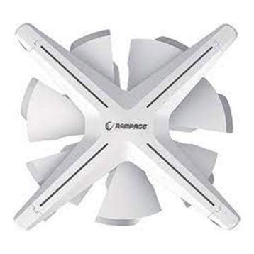 Rampage X12 Beyaz 1200RPM RGB Oyuncu Kasa Fan Kiti