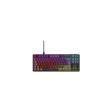 Rampage Yoru Siyah-Gri RGB TKL Red Switch Kablolu Mekanik Oyuncu Klavyesi