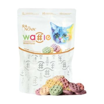 Ranova 60 gr Kediler için Dondurularak Kurutulmuş Etli Waffle