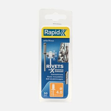 Rapid Perçin 4 x 14 mm Paslanmaz 50 Adet Matkap Ucu