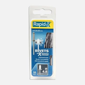 Rapid Perçin 4,8 x 25 mm Paslanmaz 50 Adet Matkap Ucu