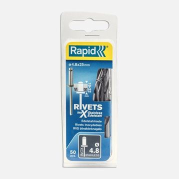 Rapid Perçin 4,8 x 25 mm Paslanmaz 50 Adet Matkap Ucu