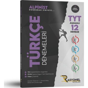 Rasyonel Yayınları TYT Türkçe Alpinist Aşamalı 12 Deneme