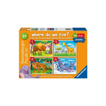 Ravensburger 030583 6/8/10/12 Parça Yaşadığım Yer Puzzle