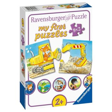 Ravensburger 030743 9x2 Parça İnşaatçı Hayvanlar Puzzle
