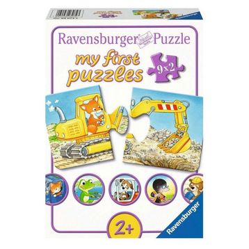 Ravensburger 030743 9x2 Parça İnşaatçı Hayvanlar Puzzle