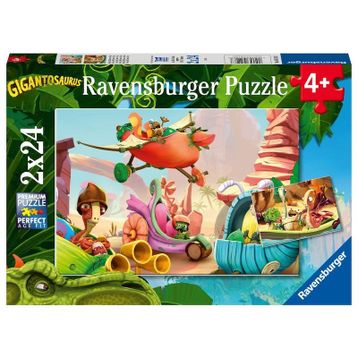 Ravensburger 051267 2x24 Parça Puzzle Gigantosaurus