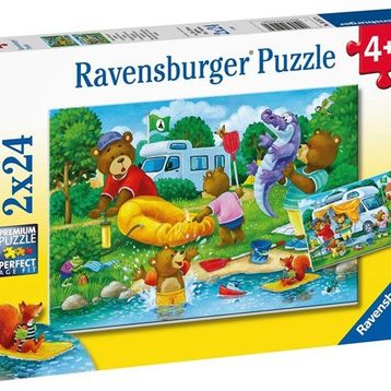 Ravensburger 052479 Ayı Ailesi Kampta 2X24 Parça Puzzle