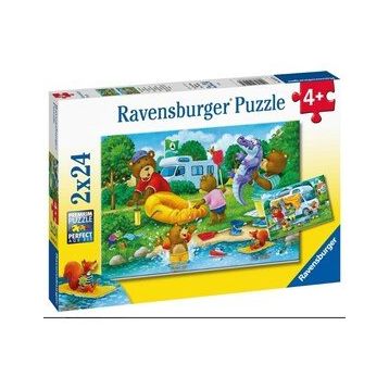 Ravensburger 052479 Ayı Ailesi Kampta 2X24 Parça Puzzle