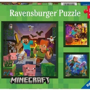 Ravensburger 056217 Minecraft 3x49 Parça Puzzle
