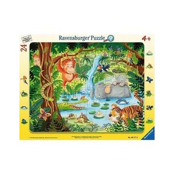 Ravensburger 061716 24 Parça Çerçeveli Jungle Puzzle
