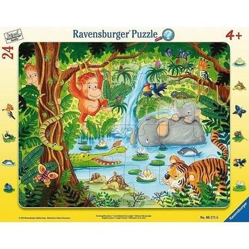 Ravensburger 061716 24 Parça Çerçeveli Jungle Puzzle