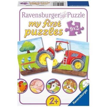 Ravensburger 073139 9x2 Parçalı Bahçe Hayvanları Puzzle