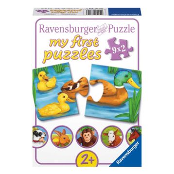 Ravensburger 073139 9x2 Parçalı Bahçe Hayvanları Puzzle