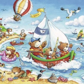 Ravensburger 078295 Seaside Holiday 2x24 Parça Puzzle