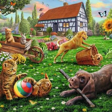 Ravensburger 128280 Bahçede 200 Parça Puzzle