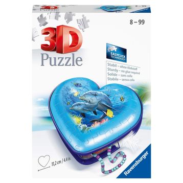 Ravensburger 3D 11172 Kalp Kutusu Su Altı Dünyası - 54 parça Puzzle