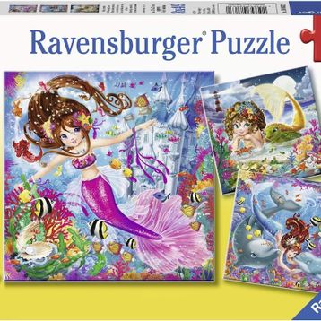Ravensburger 3x49 Parça WD Mermaid Yapboz