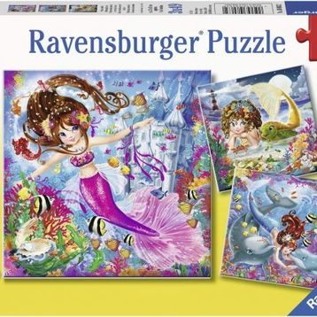 Ravensburger 3x49 Parça WD Mermaid Yapboz