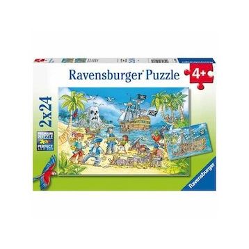 Ravensburger 50895 2x24 Parça Macera Adası Çocuk Puzzle