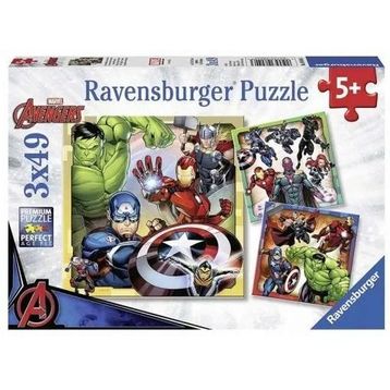 Ravensburger Avengers Kare 3X49 Parça Puzzle