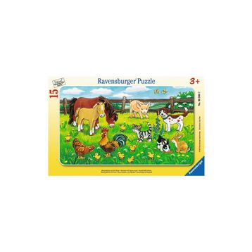 Ravensburger Çayırda Hayvanlar 15 Parça Çocuk Puzzle