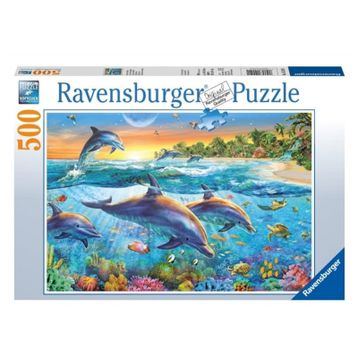 Ravensburger Günbatımında Yunuslar 500 Parça Puzzle