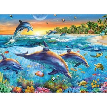 Ravensburger Günbatımında Yunuslar 500 Parça Puzzle