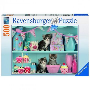 Ravensburger Kedi Yavruları ve Kekler 500 Parça Puzzle