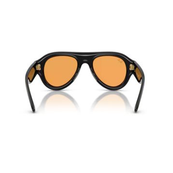 Ray-Ban Aviator Puffer RB 4925 601/7 50 Siyah-Turuncu Unisex Güneş Gözlüğü