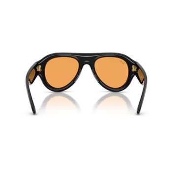 Ray-Ban Aviator Puffer RB 4925 601/7 52 Siyah-Turuncu Unisex Güneş Gözlüğü