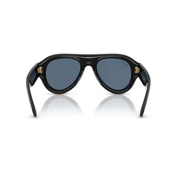 Ray-Ban Aviator Puffer RB 4925 601/80 50 Siyah-Koyu Mavi Unisex Güneş Gözlüğü