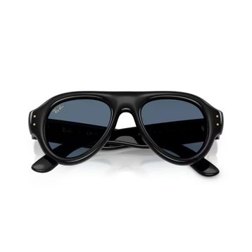 Ray-Ban Aviator Puffer RB 4925 601/80 52 Siyah-Koyu Mavi Unisex Güneş Gözlüğü