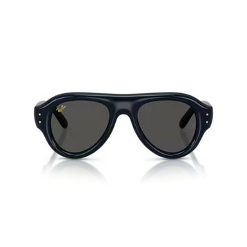 Ray-Ban Aviator Puffer RB 4925 689587 52 Şeffaf Koyu Mavi-Siyah Unisex Güneş Gözlüğü