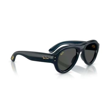 Ray-Ban Aviator Puffer RB 4925 689587 52 Şeffaf Koyu Mavi-Siyah Unisex Güneş Gözlüğü