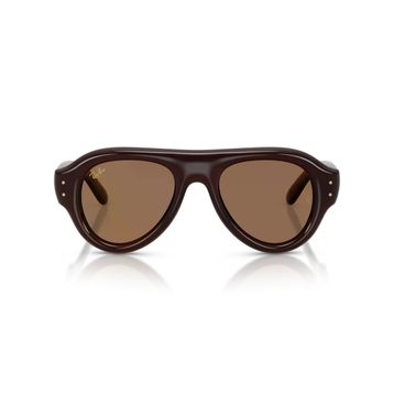 Ray-Ban Aviator Puffer RB 4925 689673 50 Koyu Kahverengi Unisex Güneş Gözlüğü