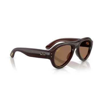 Ray-Ban Aviator Puffer RB 4925 689673 50 Koyu Kahverengi Unisex Güneş Gözlüğü
