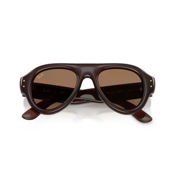 Ray-Ban Aviator Puffer RB 4925 689673 52 Koyu Kahverengi Unisex Güneş Gözlüğü
