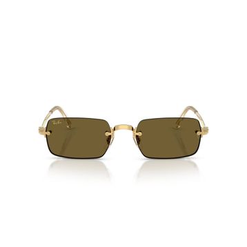 Ray-Ban By Asap Rocky RB 3928 001/73 54 Gold-Dark Brown Polarize Unisex Güneş Gözlüğü