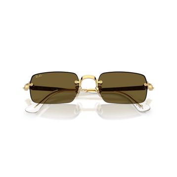 Ray-Ban By Asap Rocky RB 3928 001/73 54 Gold-Dark Brown Polarize Unisex Güneş Gözlüğü