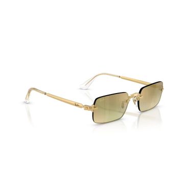 Ray-Ban By Asap Rocky RB 3928 001/7I 54 Gold-Brown Aynalı Güneş Gözlüğü