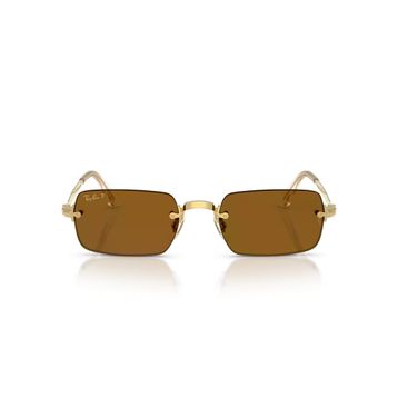 Ray-Ban By Asap Rocky RB 3928 001/83 54 Gold-Dark Brown Polarize Güneş Gözlüğü