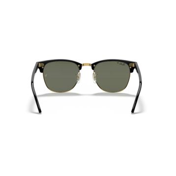 Ray-Ban Clubmaster RB 3016 901/58 55 Black/Gold-Green Polarize Unisex Güneş Gözlüğü