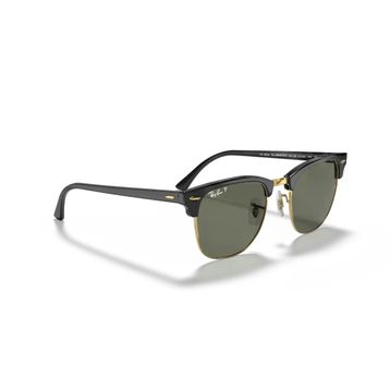 Ray-Ban Clubmaster RB 3016 901/58 55 Black/Gold-Green Polarize Unisex Güneş Gözlüğü