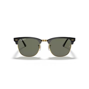 Ray-Ban Clubmaster RB 3016 901/58 55 Black/Gold-Green Polarize Unisex Güneş Gözlüğü