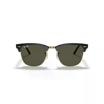 Ray-Ban Clubmaster RB 3016 W0365 51 Black/Gold-Green Unisex Güneş Gözlüğü