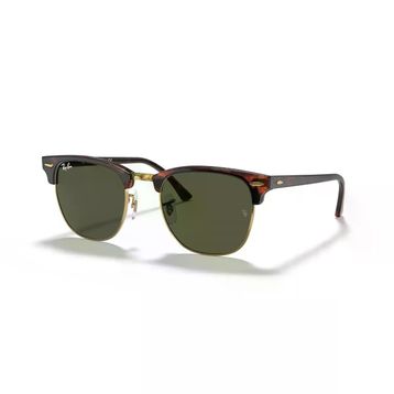 Ray-Ban Clubmaster RB 3016 W0366 49 Tortoise/Gold-Green Unisex Güneş Gözlüğü