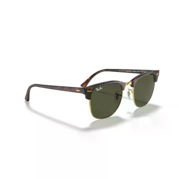Ray-Ban Clubmaster RB 3016 W0366 49 Tortoise/Gold-Green Unisex Güneş Gözlüğü