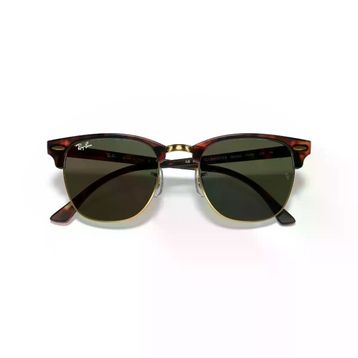 Ray-Ban Clubmaster RB 3016 W0366 49 Tortoise/Gold-Green Unisex Güneş Gözlüğü