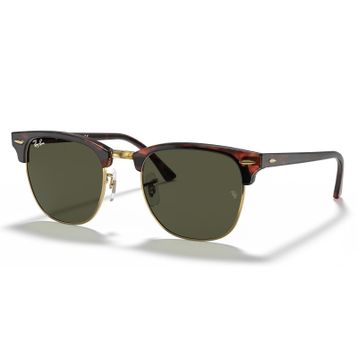 Ray-Ban Clubmaster RB 3016 W0366 55 Tortoise/Gold-Green Unisex Güneş Gözlüğü